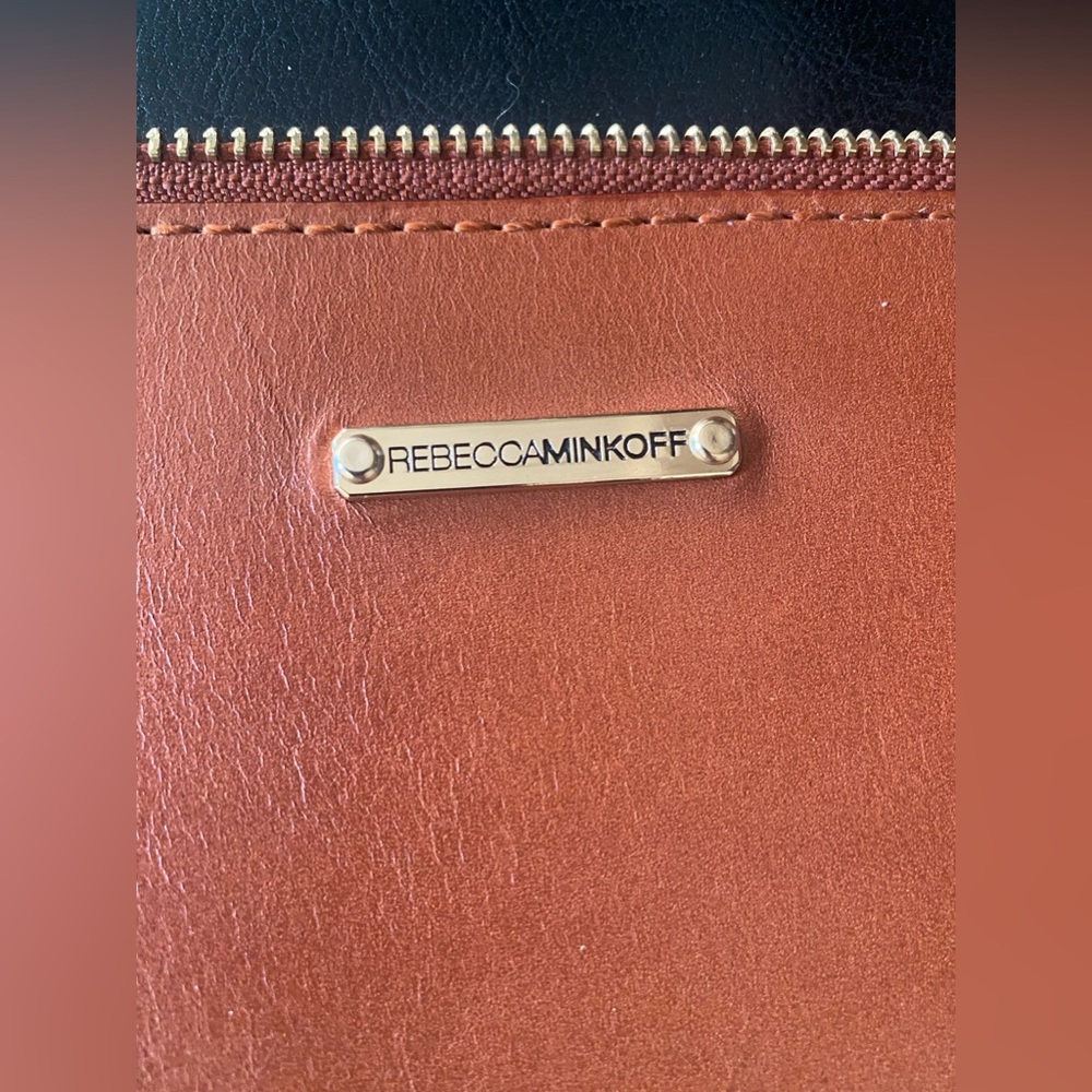 Rebecca Minkoff stud leather Lisa Pouch w/ gold hardware & tonal suede inside. - Picture 7 of 7